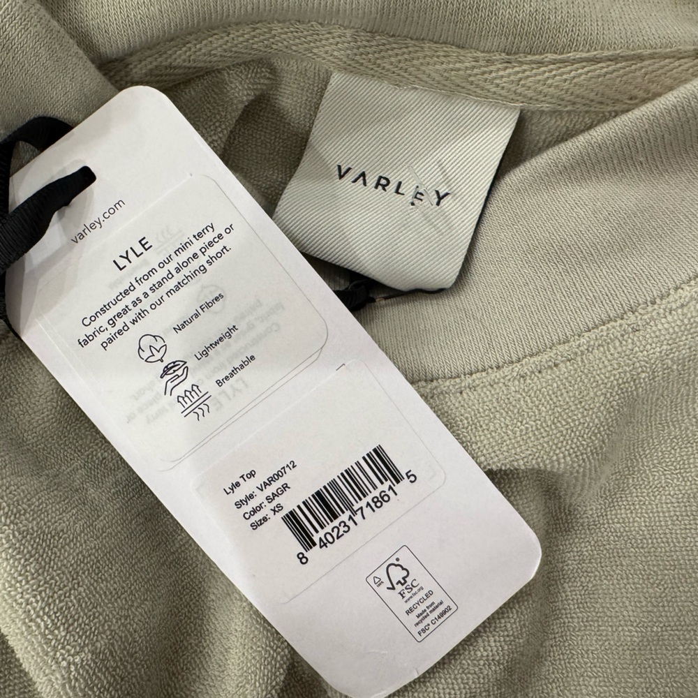 NWT VARLEY Lyle Top in Sage Grey - XS & S - Picture 8 of 9